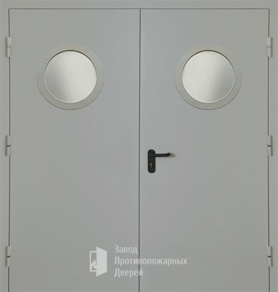 Фото двери «Двупольная с круглым стеклом EI-30» в Пушкино