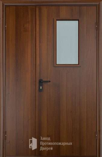 Фото двери «Полуторная МДФ со стеклом EI-30» в Пушкино