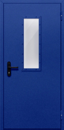 Фото двери «Однопольная со стеклом (синяя)» в Пушкино