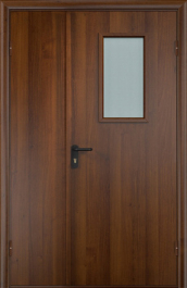 Фото двери «Полуторная МДФ со стеклом EI-30» в Пушкино